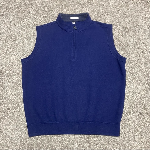 Men's Peter Millar Crown 1/4 Zip Sweater Vest Size L - Picture 1 of 3
